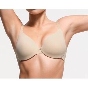 2/$45 NEW Skims Beige SMOOTHING‎ INTIMATES COVERAGE BRA Lightly Lined Underwire